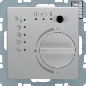 Thermostaat met regelknop KNX berker Q.1/Q.3/Q.7 alulook