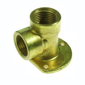 Messing muurplaat 1/2 x 1/2 laag VVE=10