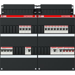 Installatiekast 12x achter 3x 30mA = HS + D 3-fasen