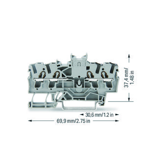 Dubbele rijg 2,5mm² dubbele mark.shouder midden gr VVE=100
