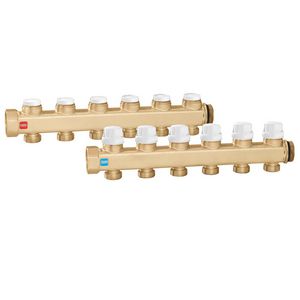 Set verdelers inregelbaar 1"x2 aansluitingen 3/4"bt.