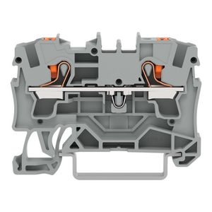 2-draads rijgklem Met drukknop 4 mm² grijs VVE=50