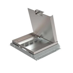 Vloercontactdoos instort 32mm 4x GST 6x data uitsparing RVS T25ZR klapd.
