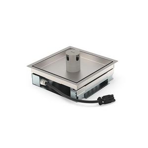 Vloercontactdoos basic 62mm Cat7 4x wandcontactdoos 4x M45 leeg RVS T25 IP55