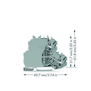 2etageklem Rijg-/rijg afsluitplaat 2002-2201/099-000 VVE=50