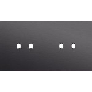 Tweevoudige afdekpl. horizontaal 71mm centerafstand tweevoud