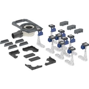 Douchesifon met tien lange steunpoten geïntegreerd voor CleanFloor30 douchevloer waterslothoogte 50 mm