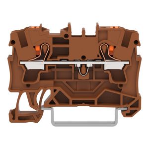 2-draads rijgklem Met drukknop 4 mm² bruin VVE=50