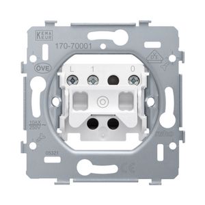 Sokkel drukknop N.O. 3 aansluitklemmen 10 A/250Vac schroef