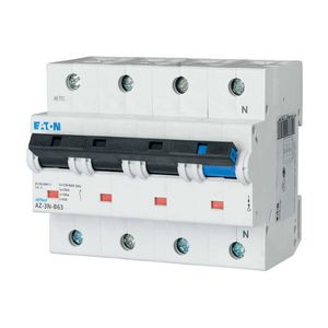 installatieautomaat (MCB) AZ B-karakteristiek 63A 3-polig + Nul 25kA