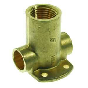 Muurplaat messing soldeer hoog 15x1/2"bn. VVE=10