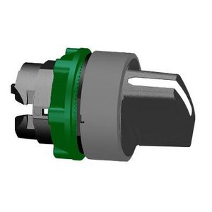 black selector switch head 2 pos stay put cp grey