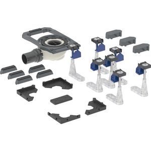 Douchesifon met zeven lange steunpoten geïntegreerd voor CleanFloor30 douchevloer waterslothoogte 50 mm