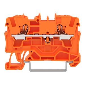 2-draads rijgklem Met drukknop 4 mm² oranje VVE=50