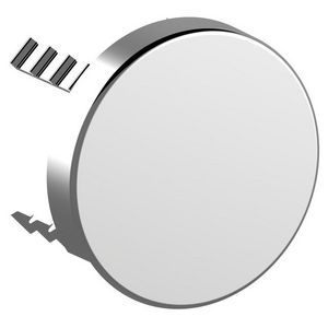 Afdekkap chroom voor buisonderbreker (rond) 90mm 59949010001