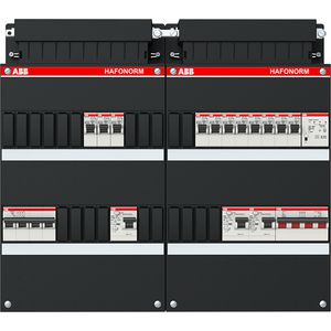 Installatiekast 11x achter 3x 30mA = HS + D + T 3-fasen