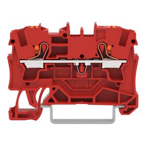 2-draads rijgklem Met drukknop 4 mm² rood VVE=50