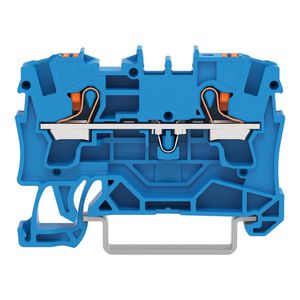 2-draads rijgklem Met drukknop 4 mm² blauw VVE=50