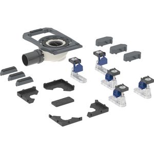 Douchesifon met vijf korte steunpoten geïntegreerd voor CleanFloor30 douchevloer waterslothoogte 50 mm