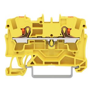 2-draads rijgklem Met drukknop 4 mm² geel VVE=50