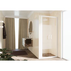 Deur Zep 2.0 2B 66 2-Del Klapde.66-72 Strip Motief Wit Mat