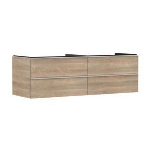 Onderkast Natural Oak 1560x550mm 4x la voor consoles met waskom greepkleur mat wit Xelu Q 54092700