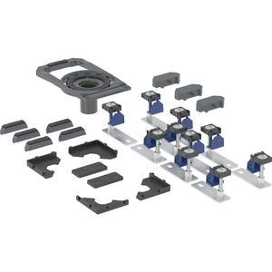 Douchesifon met tien steunpoten geïntegreerd voor CleanFloor30 douchevloer verdiepingsvloer doorvoerende installatie