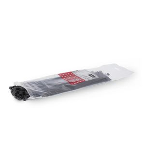 Zak a 100st. trekbandjes kunststof herbruikbaar 280X7,5mm zwart