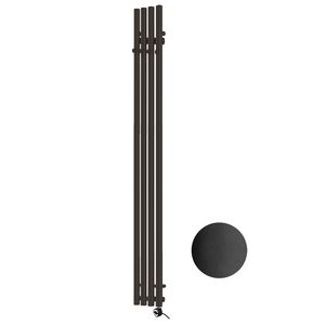 Buisradiator Tubo Hook E-Comfort 1200x205mm 300W Mat Zwart