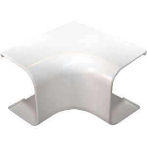 Binnenbocht kort 90° 125x75mm wit PVC RAL9010