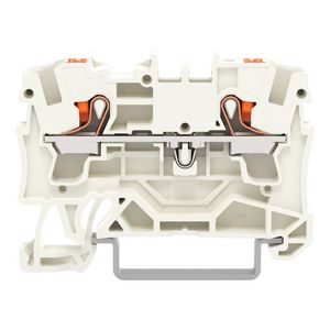 2-draads rijgklem Met drukknop 4 mm² lichtgrijs VVE=50