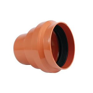 PVC manchet overgangsstuk gres-spie 131x110mm SN4 bruin