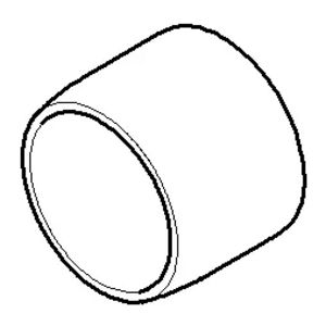 Beluchter mouw 23x17mm Champagne (22kt Goud)