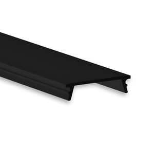 Afdekkap C42 L=2mtr. voor profiel PN8 plat zwart/mat
