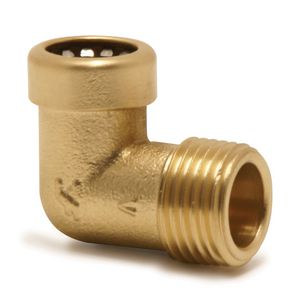 Kniekoppeling 90° Tectite-S mess. push 15x1/2"bt. VVE=10