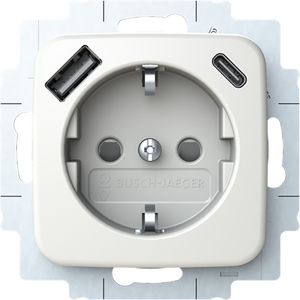 Wandcontactdoos ra kv + 1xUSB-A + 1xUSB-C voeding R-alpin (20 EUCB2USBAC-214)