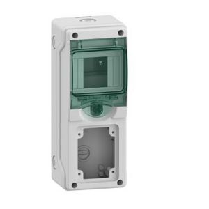 Mini verdeler contactdoos, 1x4 mod. 1 opening 65x85mm (W)98mmxMureva