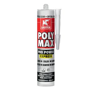 Montagelijm POLY MAX PRO POWER EXPRESS transparant koker a 300g VVE=12