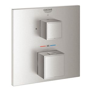 Afbouwdeel Grohtherm cube zonder omstel supersteel (rvs look)