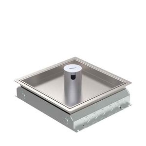 Vloercd. instort 50mm 2x wandcd. 4x M45 leeg RVS T25 IP55