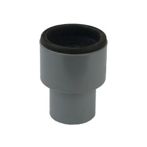 Overgangsstuk PVC/metaal PVC 40x40mm grijs incl. verlooprubber