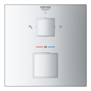 Afbouwdeel Grohtherm Cube hoofd-/ handdouche chroom met omstel