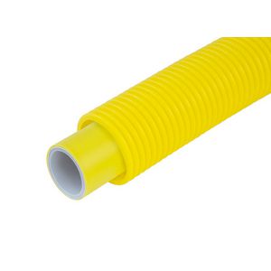 Rol a 50mtr. meerlagenbuis geel + mantelbuis geel  Ultrapress (Multipress) Gas 20x2,0 K7145G