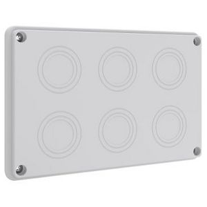 Kabelwartelplaat 280mm dieptebehuizing 6x