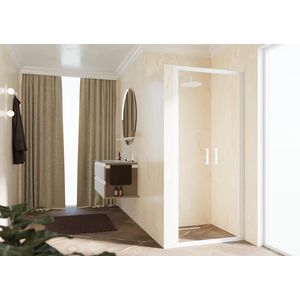 Deur Zeph 2.0 2B 66 2-Del Klapde.66-72 Helder Glas Wit Mat