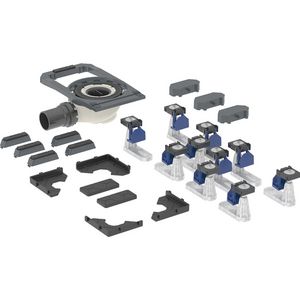 Douchesifon met tien steunpoten geïntegreerd voor CleanFloor30 douchevloer waterslothoogte 50mm