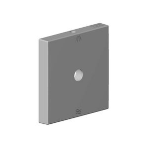 Rozet v. omst. 60x60x9mm chr