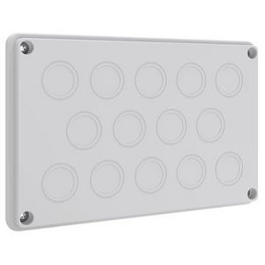 Kabelwartelplaat 280mm dieptebehuizing 14xM25/32 14