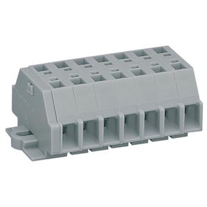 2-draads klemmenstrook z.drukknop+bev.flens 261-107 VVE=50