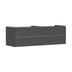 Onderkast mat grijs diamant 1560x550mm 4x la voor consoles met waskom greepkleur chroom Xelu Q 54091000